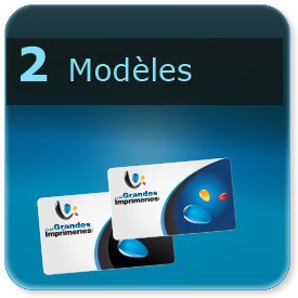 Cartes de visite 2 Modèles (prix pour 2 visuels différents - la quantité représente le total des 2 Modèles )