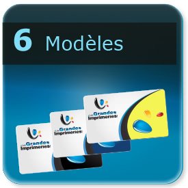 Cartes de visite 6 Modèles (prix pour 6 visuels différents - la quantité représente le total des 6 Modèles )