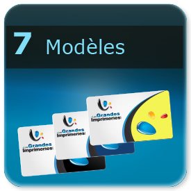 Cartes de visite 7 Modèles (prix pour 7 visuels différents - la quantité représente le total des 7 Modèles )