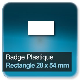 Badge Rectangle 28x54 mm