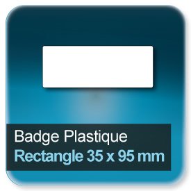 Badge Rectangle 35x95 mm