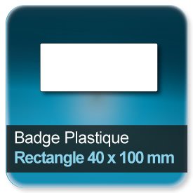 Badge Rectangle 40x100 mm