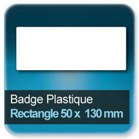 Badge Rectangle 50x130 mm