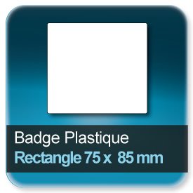Badge Rectangle 75x85 mm