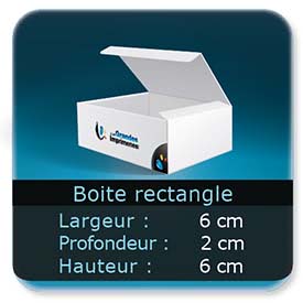 Emballage (Coffret, Boîte, carton, colis et etuis) 6 x 2 x 6 cm - Largeur de 6 Cm - Profondeur 2 Cm - Hauteur de 6 Cm