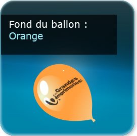 Ballon Couleur de fond Orange