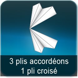 Dépliants / Plaquettes 3 plis accordéon + 1 pli croisé