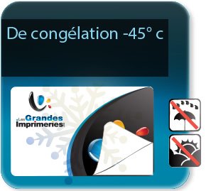 Autocollant & Étiquette Etiquette papier de congélation -45+60°c (glace - congélateur - froid - à poser entre -20 à +40 °c)