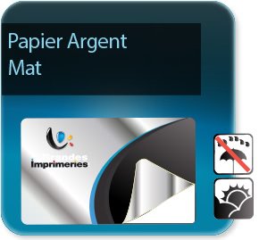 Autocollant & Étiquette Etiquettes papier Argent mat adhésif