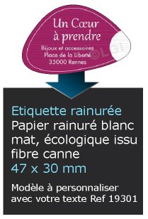 Autocollant & Étiquette Etiquette en papier rainuré mat, Format triangle 4,7x3 cm - modèle  Rose cerise - n19301- Livré en rouleau
