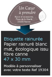 Autocollant & Étiquette Etiquette en papier rainuré mat, Format triangle 4,7x3 cm - modèle  Gris foncé - n19304- Livré en rouleau