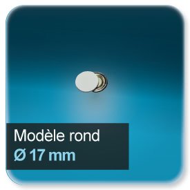 Badge Rond diamètre 17mm H6mm - Ref7911