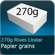Cartes de visite 270g Grains Rives Linear