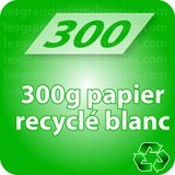 Autocollant & Étiquette 300g papier recyclé blanc