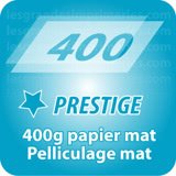 Autocollant & Étiquette 400g papier mat et pelliculage mat