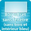 Enveloppes 80g Offset sans fenêtre sans bois interieur bleu