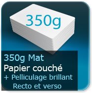 Pancarte Accroche porte 350g mat + pell. brillant R°/V°