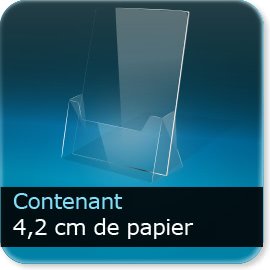 Présentoir Contenant 4,2 cm de papier