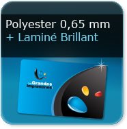 Cartes de visite Polyester laminé brillant 0.65mm