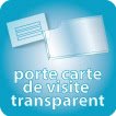 Classeur carton polypro Porte-carte de visite transparent adhésif