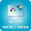 Étiquette non adhésive perforée quadri recto verso