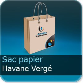 Sac Publicitaire Sac Papier Couleur Havane Vergé