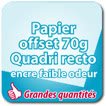 Sets de table Papier offset 70g / encres faible odeur